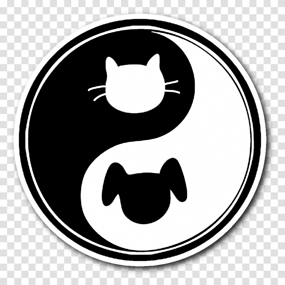 Yin Yang Cat Dog, Alphabet, Stencil Transparent Png