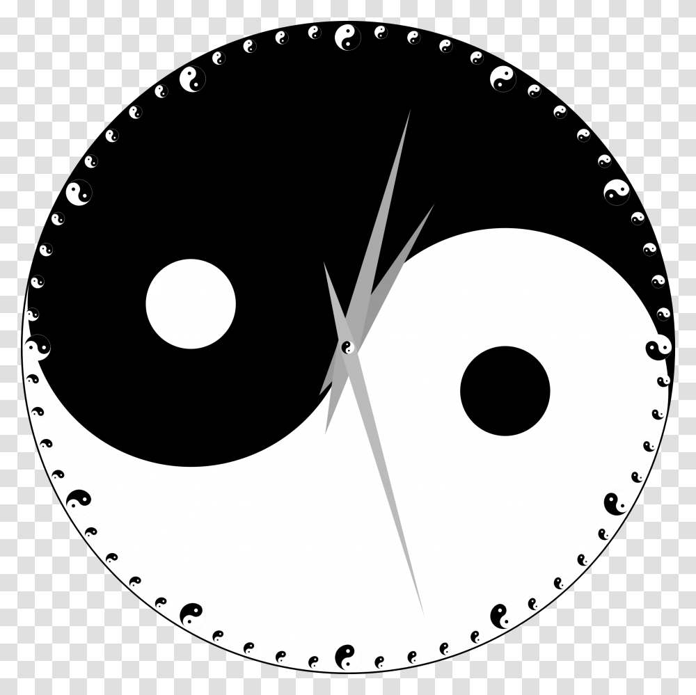 Yin Yang Clock, Machine, Number Transparent Png