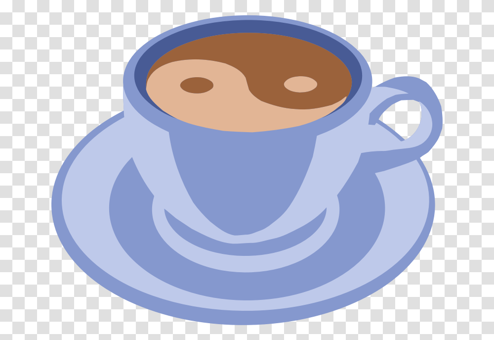 Yin Yang Coffee Illustration, Coffee Cup, Latte, Beverage, Drink Transparent Png