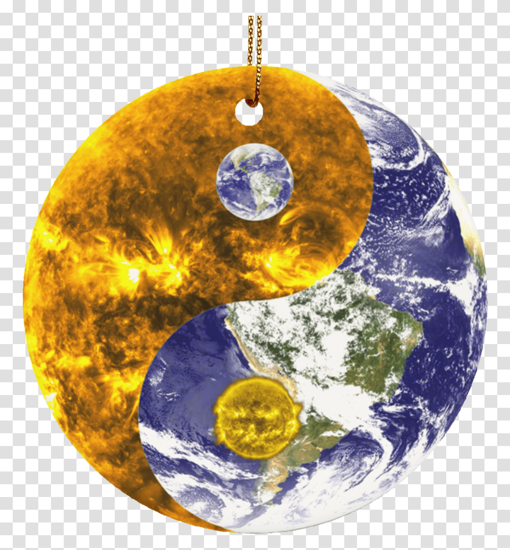 Yin Yang Earth Christmas Ornament Ying And Yang Earth, Astronomy, Outer Space, Universe, Planet Transparent Png