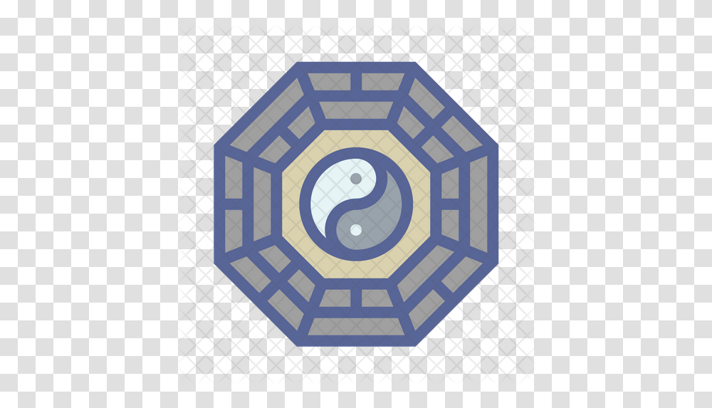 Yin Yang Icon Of Colored Outline Style Circle, Road Sign, Symbol, Shooting Range, Pattern Transparent Png