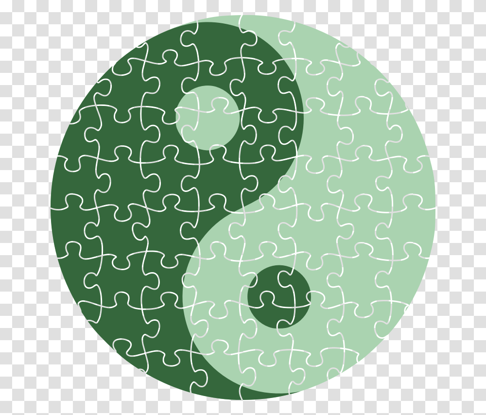 Yin Yang Jigsaw Circle, Number, Rug Transparent Png