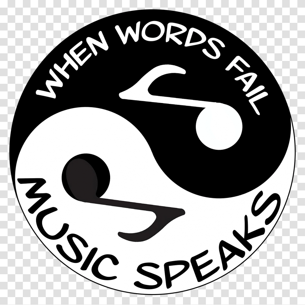 Yin Yang Karma Music Words Speaks Buddhism Yang Music Symbols, Label, Logo, Trademark Transparent Png