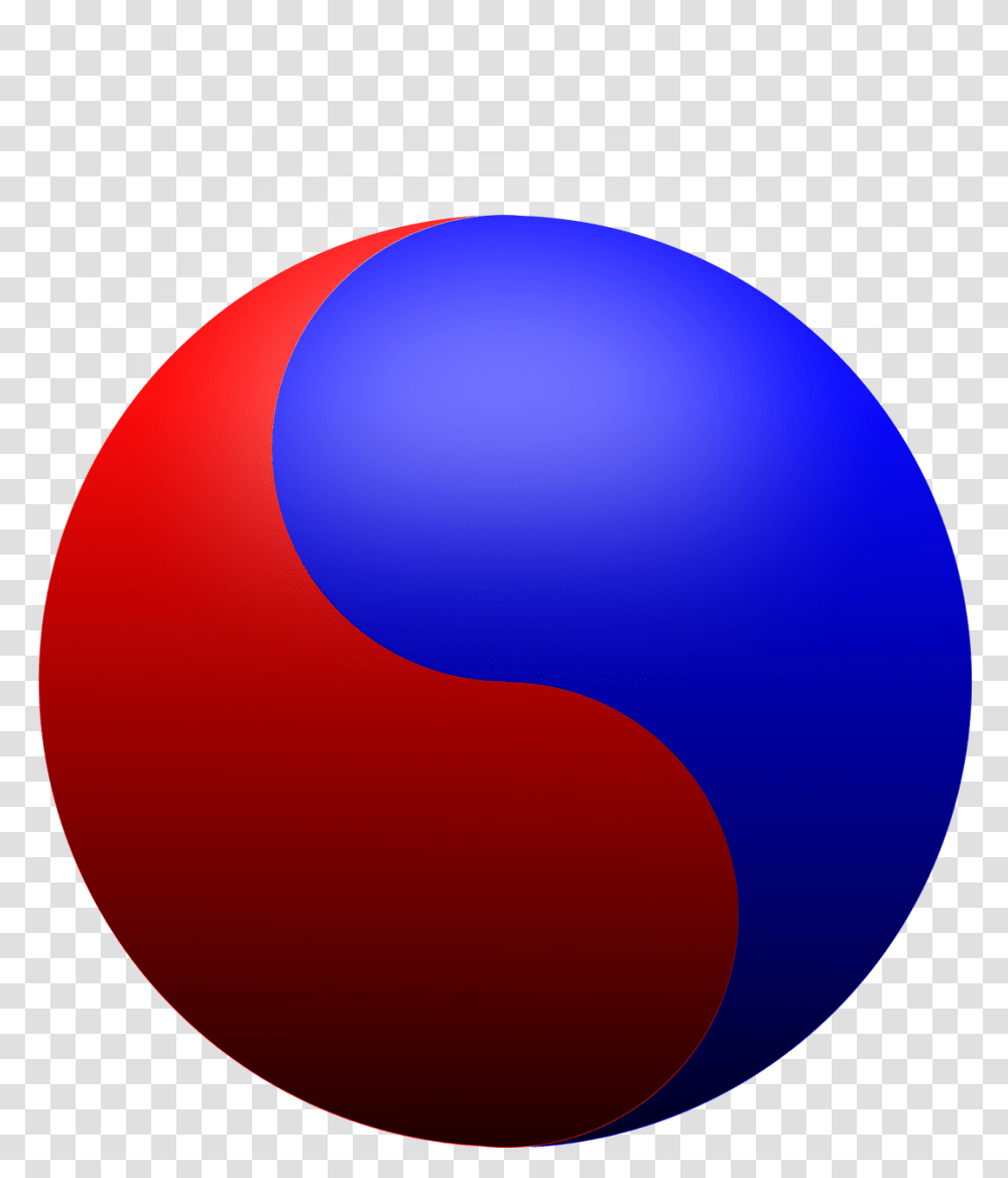 Yin Yang Red Blue, Sphere, Balloon, Eclipse Transparent Png