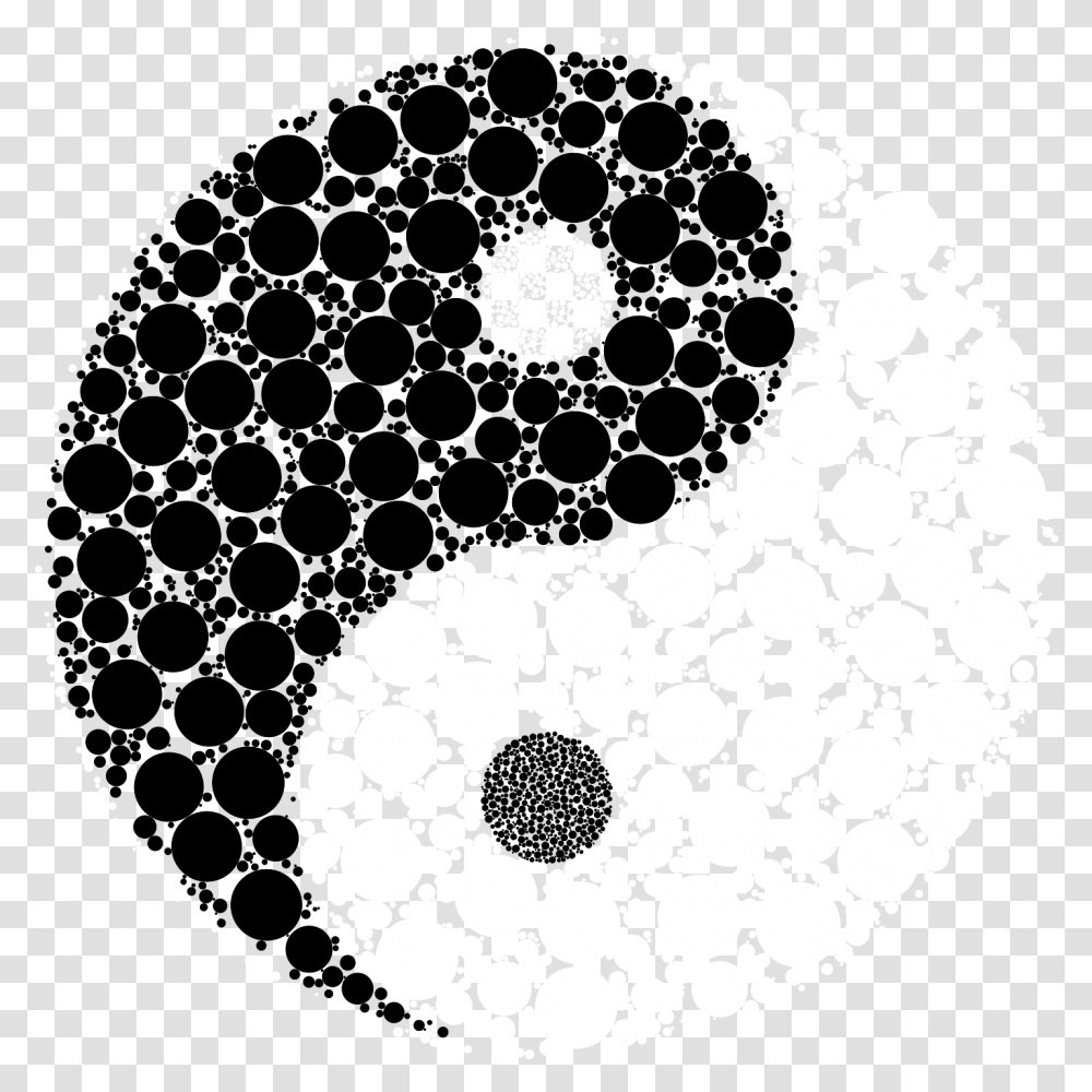 Yin Yang Symbol Made With Circles Stickpng Yin Yang Tattoo Abstract, Pattern, Paisley, Chandelier, Lamp Transparent Png