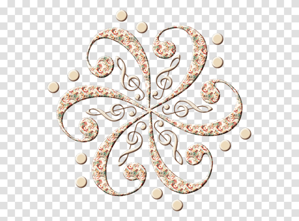 Yj 45 Treble Clef Bass Clef, Pattern, Embroidery Transparent Png