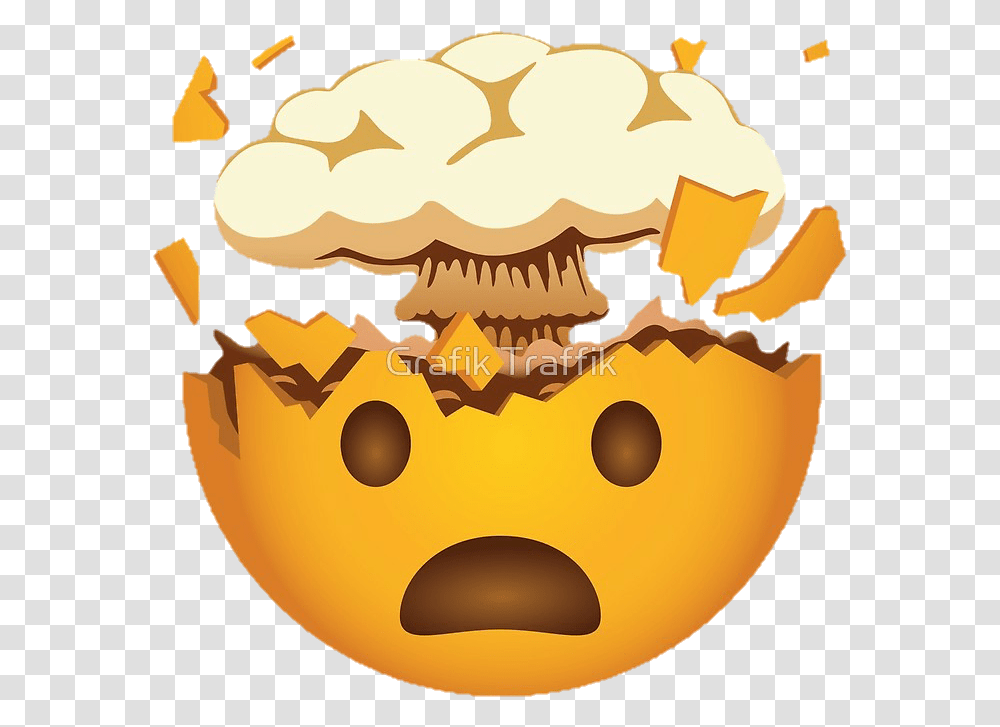 Ykle Mind Blown Emoji Clipart Full Size Clipart Apple Mind Blown Emoji, Plant, Food, Vegetable, Produce Transparent Png