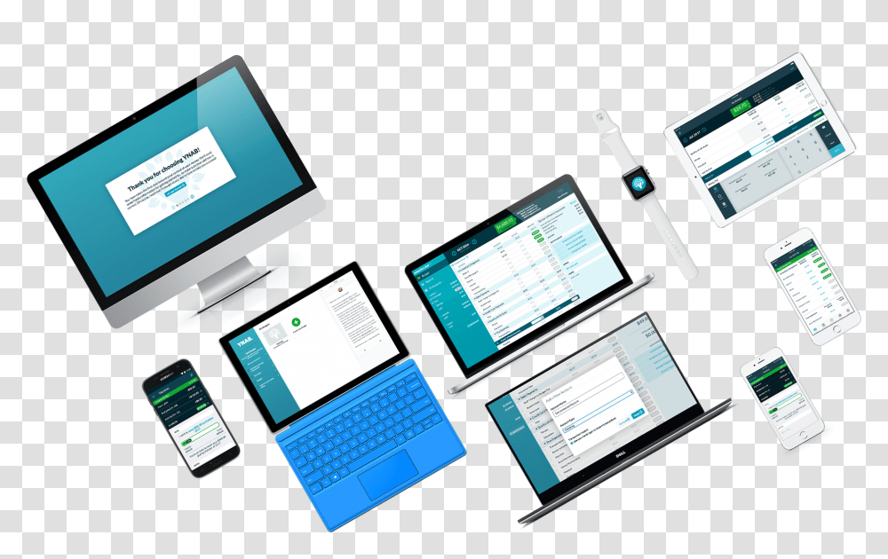 Ynab Personal Budgeting Software For Windows Mac Ios And Android, Computer, Electronics, Tablet Computer, Laptop Transparent Png