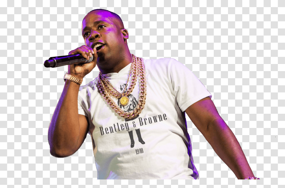 Yo Gotti Share This Image Singing 3261184 Vippng Yo Gotti, Person, Microphone, Necklace, Accessories Transparent Png