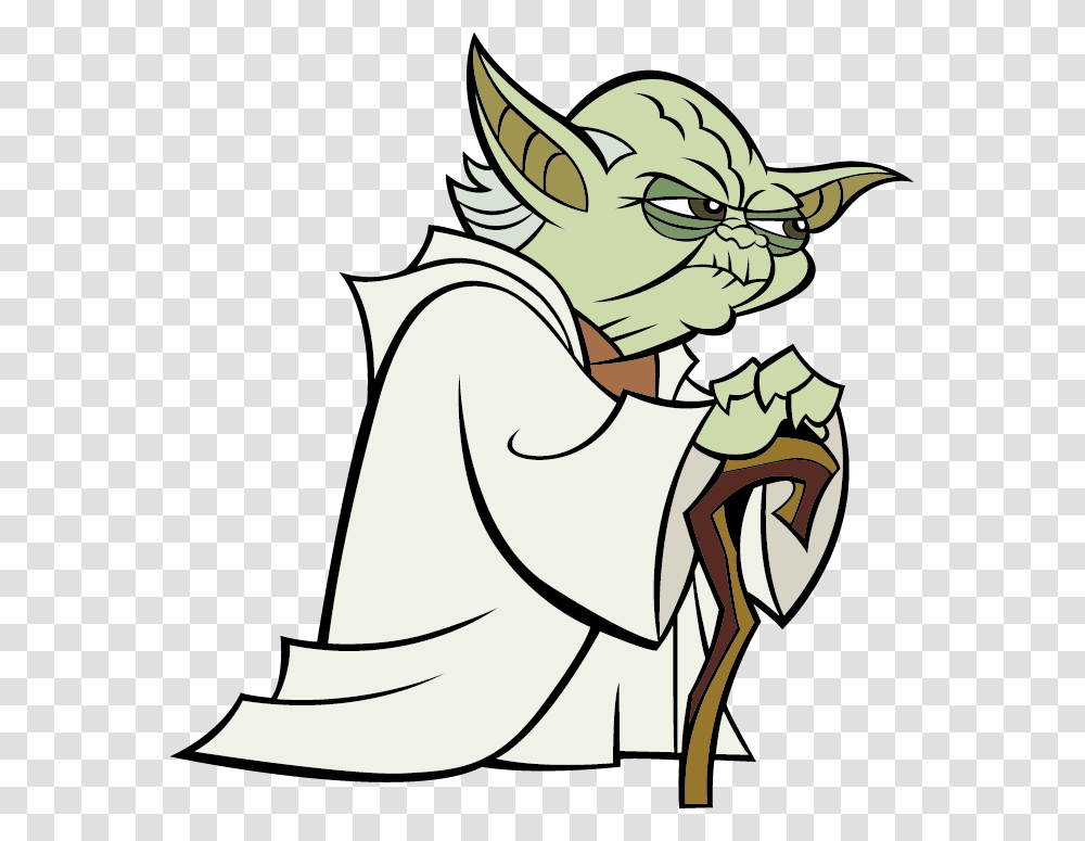 Yoda Anakin Skywalker Mace Windu Star Wars, Kneeling, Drawing, Cane Transparent Png