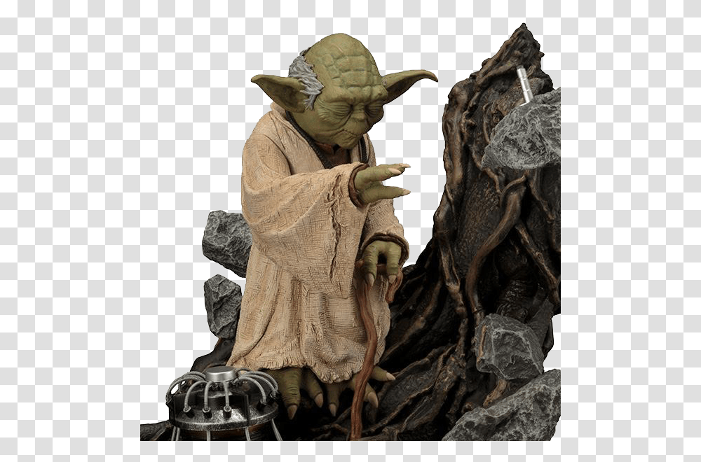 Yoda Figurine Yoda Empire Strikes Back, Wood, Person, Driftwood, Outdoors Transparent Png