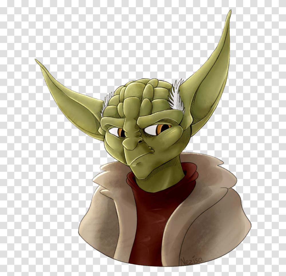 Yoda Head Cartoon, Animal, Mammal, Figurine, Wasp Transparent Png