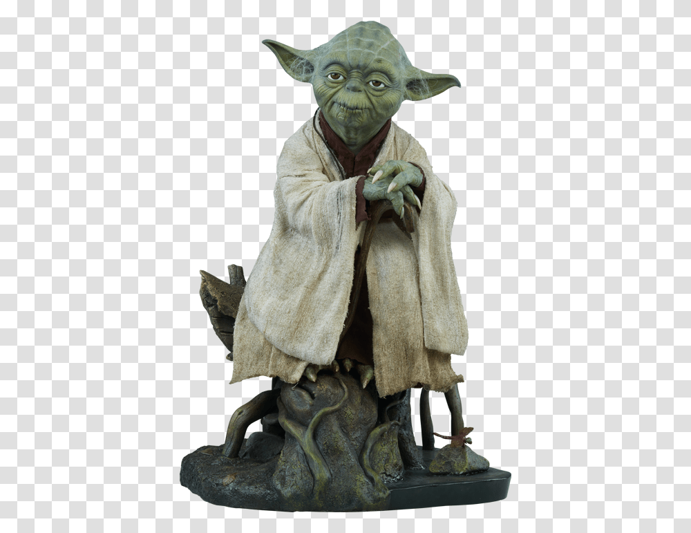 Yoda Head Clipart Sideshow Yoda Legendary Scale, Statue, Sculpture, Person Transparent Png
