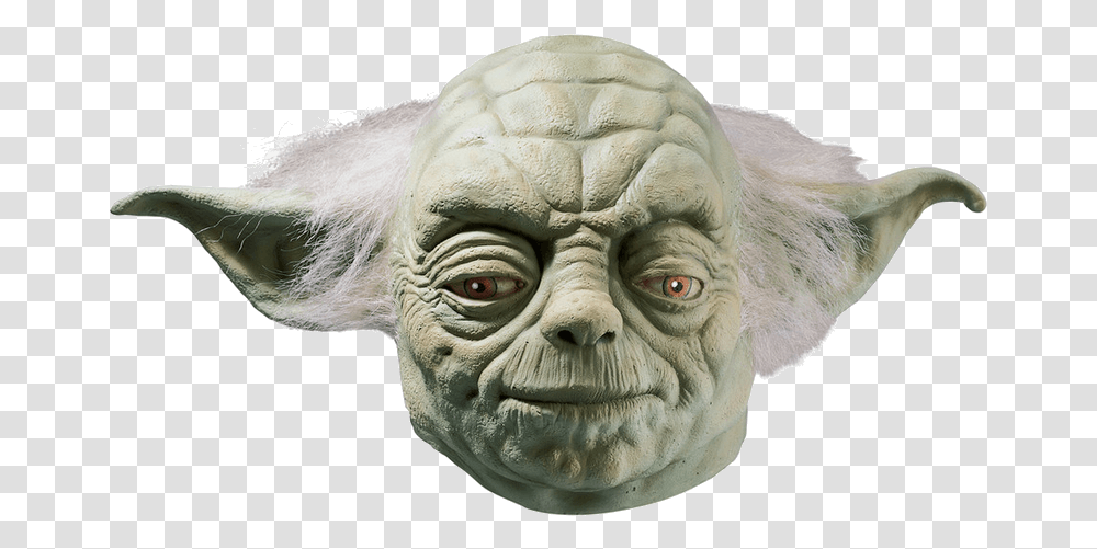 Yoda Latex Mask Costume Star Wars Latex Yoda Mask, Head, Alien, Statue, Sculpture Transparent Png