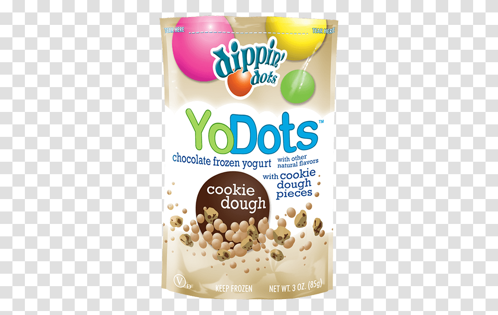 Yodots Cookie Dough Dippin Dots Packets, Food, Plant, Advertisement, Paper Transparent Png
