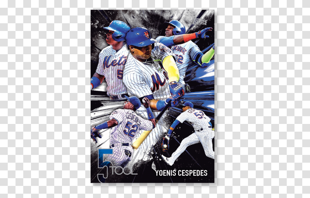 Yoenis Cespedes 2017 Topps Baseball Series 1 Five Tool Baseball Player, Helmet, Person, People Transparent Png