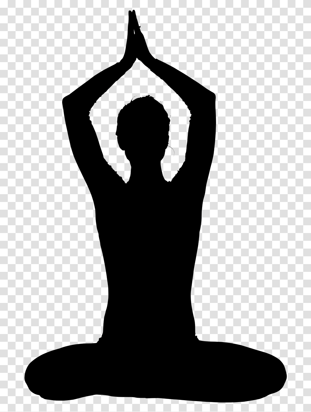 Yoga Clipart Black And White Yoga, Silhouette, Light, Hoodie, Sweatshirt Transparent Png