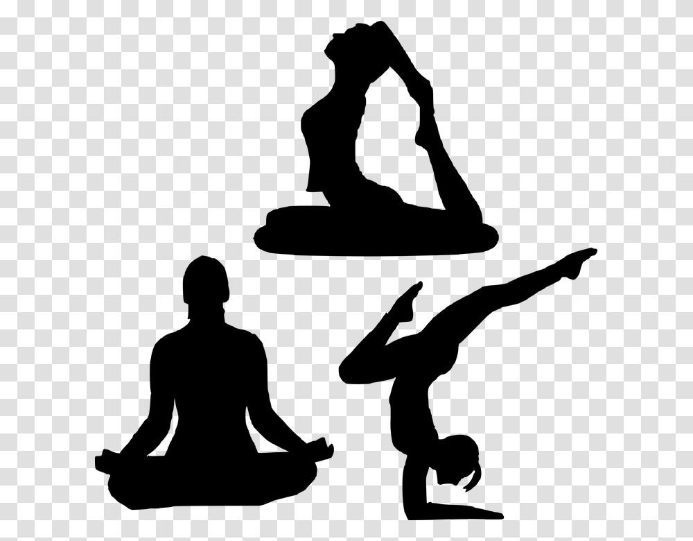 Yoga Girl Silhouette, Gray, World Of Warcraft Transparent Png