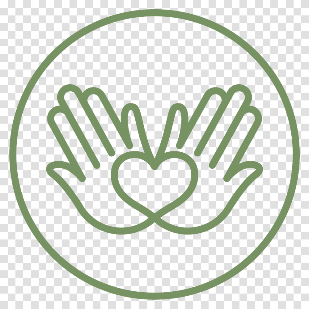 Yoga Icon 1 Hands With Heart Circle Icon, Logo, Trademark, Badge Transparent Png