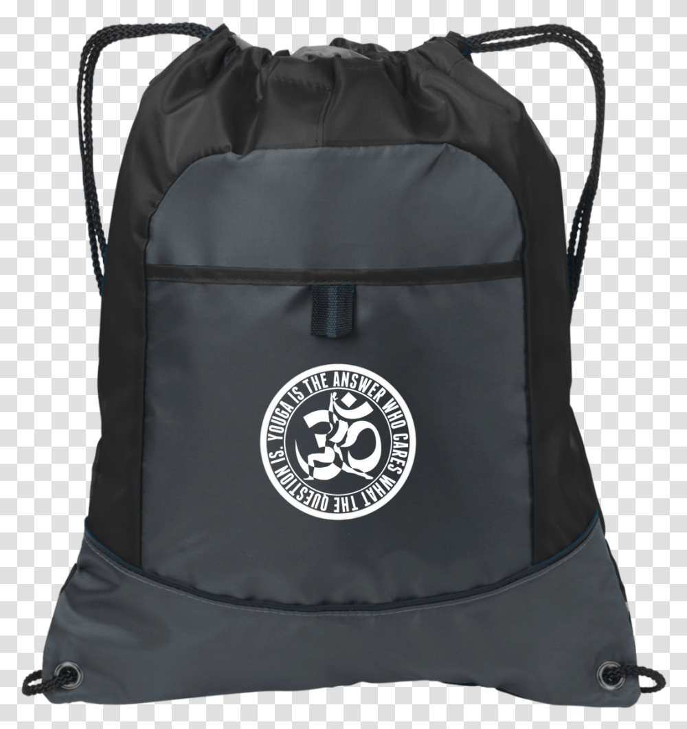 Yoga Is The Answer Om Symbol Pocket Cinch Pack Backpack, Bag Transparent Png