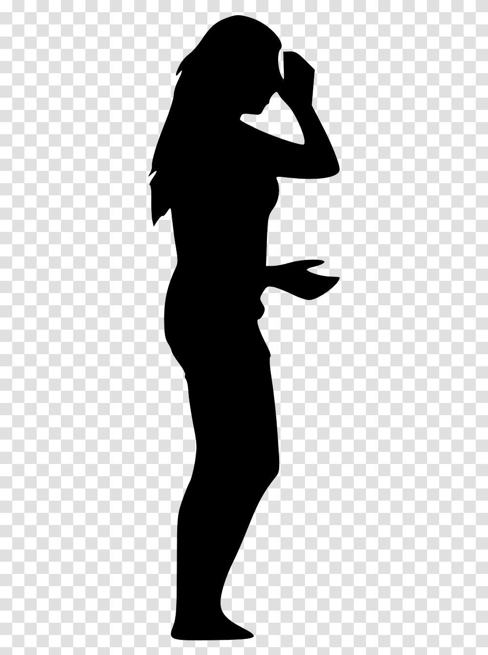Yoga Mountain Pose Silhouette, Gray, World Of Warcraft Transparent Png