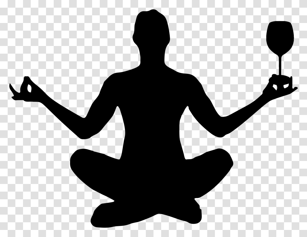 Yoga Silhouette Physical Fitness Yogi Man Meditation Pose Silhouette, Gray, World Of Warcraft Transparent Png