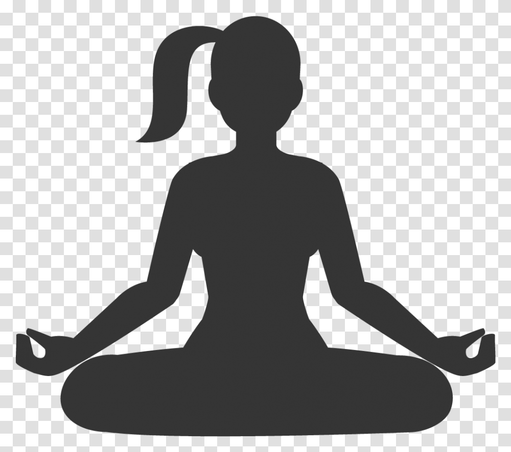 Yoga Sitting Peace Subscribe Asana Inner Meditation Yoga Clipart Black And White Sitting, Person, Human, Fitness, Working Out Transparent Png