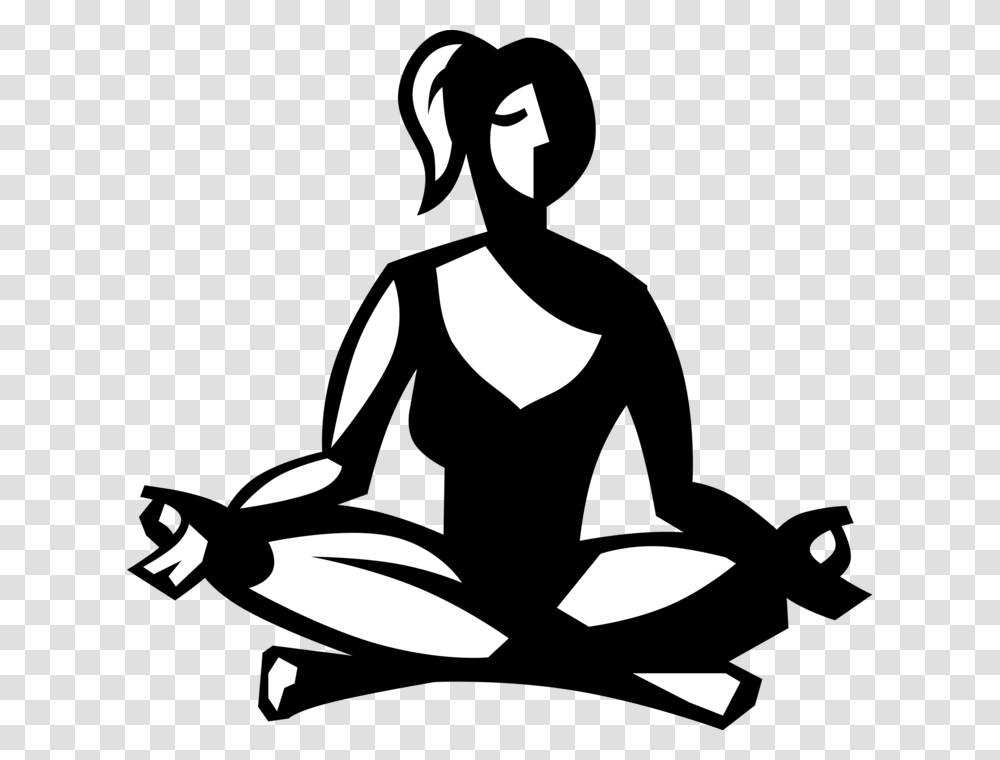 Yoga Vector Sitting, Stencil, Lamp, Silhouette Transparent Png