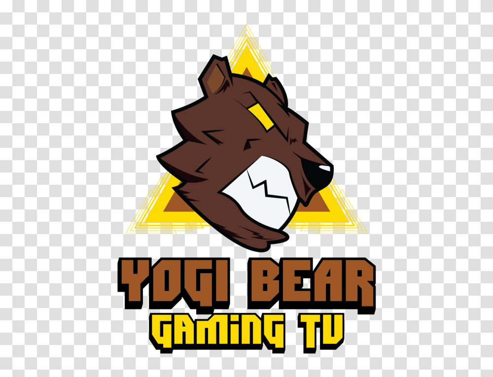 Yogi Bear Gaming Tv Logo Branding Gamepad, Text, Symbol, Paper, Number Transparent Png