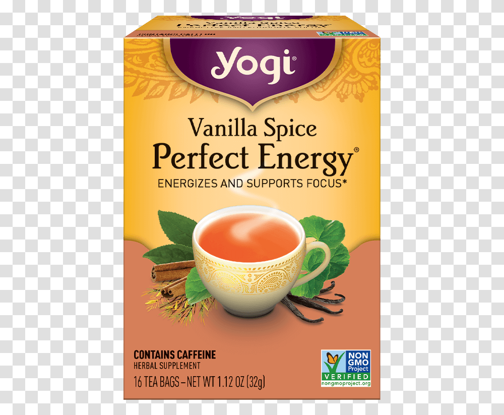 Yogi Vanilla Spice Perfect Energy Tea, Vase, Jar, Pottery, Beverage Transparent Png