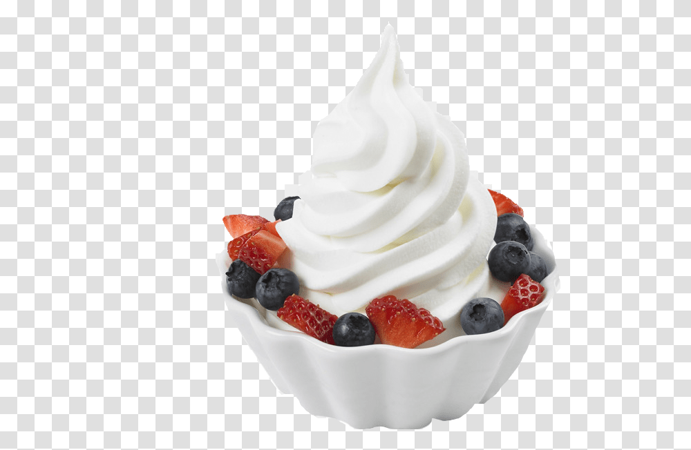Yogurt Dish Pics Copy Frozen Yogurt, Dessert, Food, Cream, Creme Transparent Png