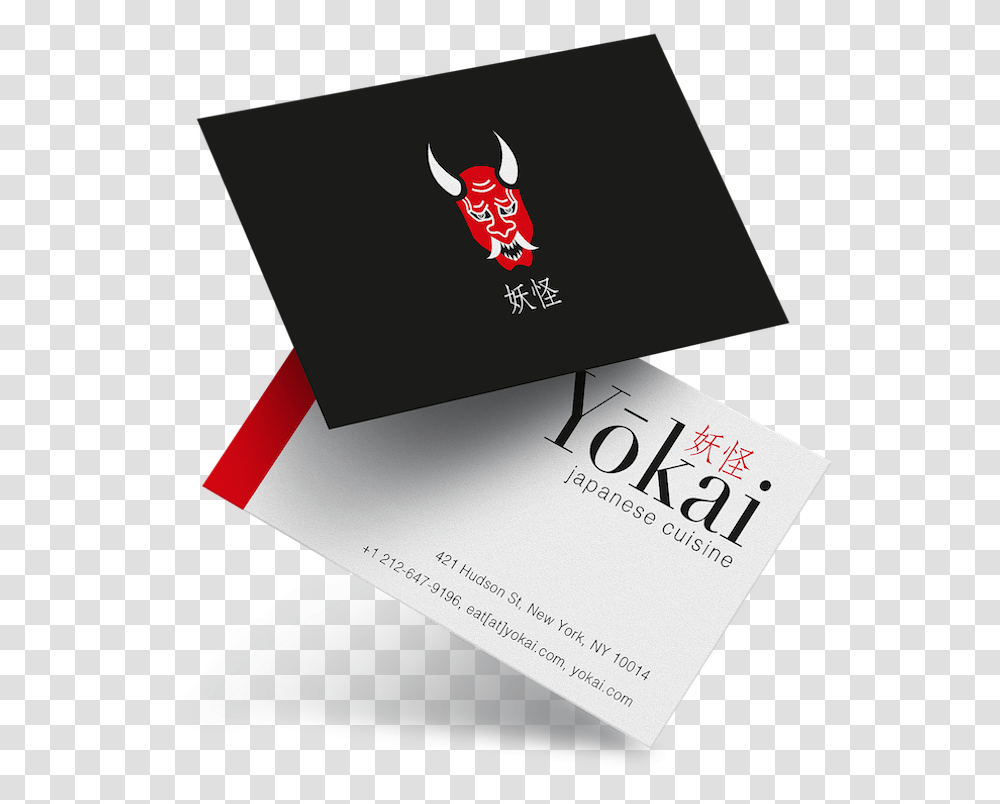 Yokai Buinesscards Graphic Design, Business Card, Paper, Advertisement Transparent Png