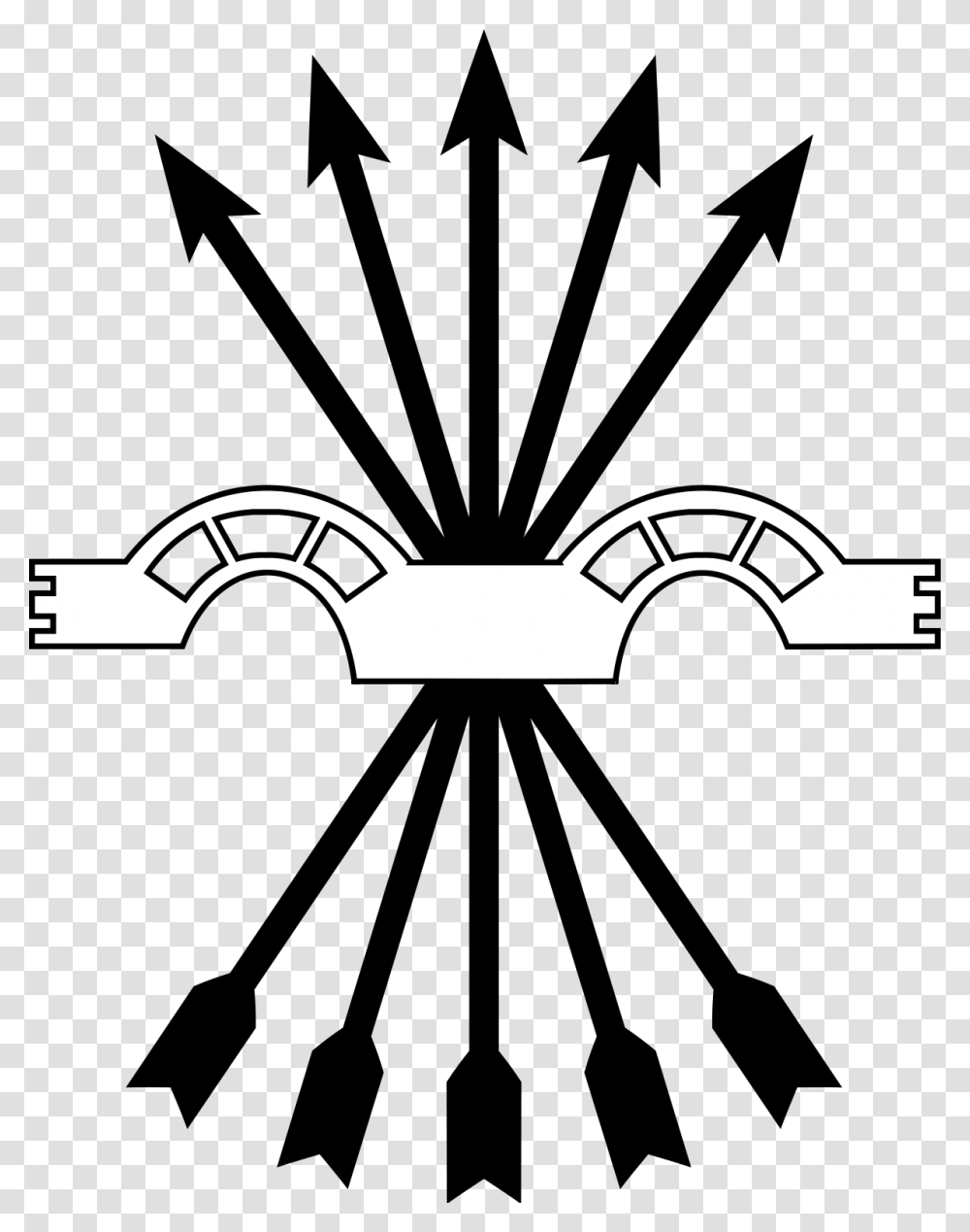 Yoke And Arrows, Stencil, Silhouette Transparent Png