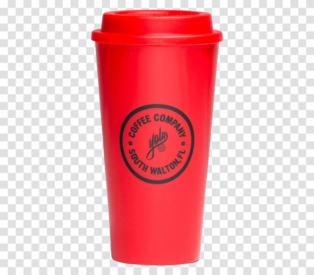 Yolo Coffee Co Reusable Travel Cup Coffee Cup, Bottle, Shaker, Tin, Milk Transparent Png