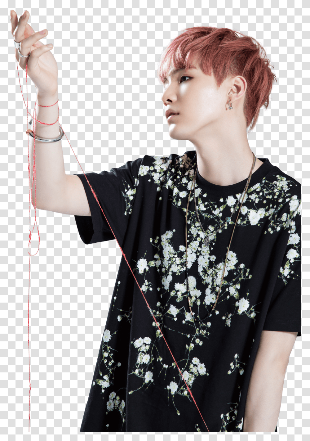 Yoongi And Cherry Blossom Download Bts Min Yoongi, Person, Face, Plant Transparent Png