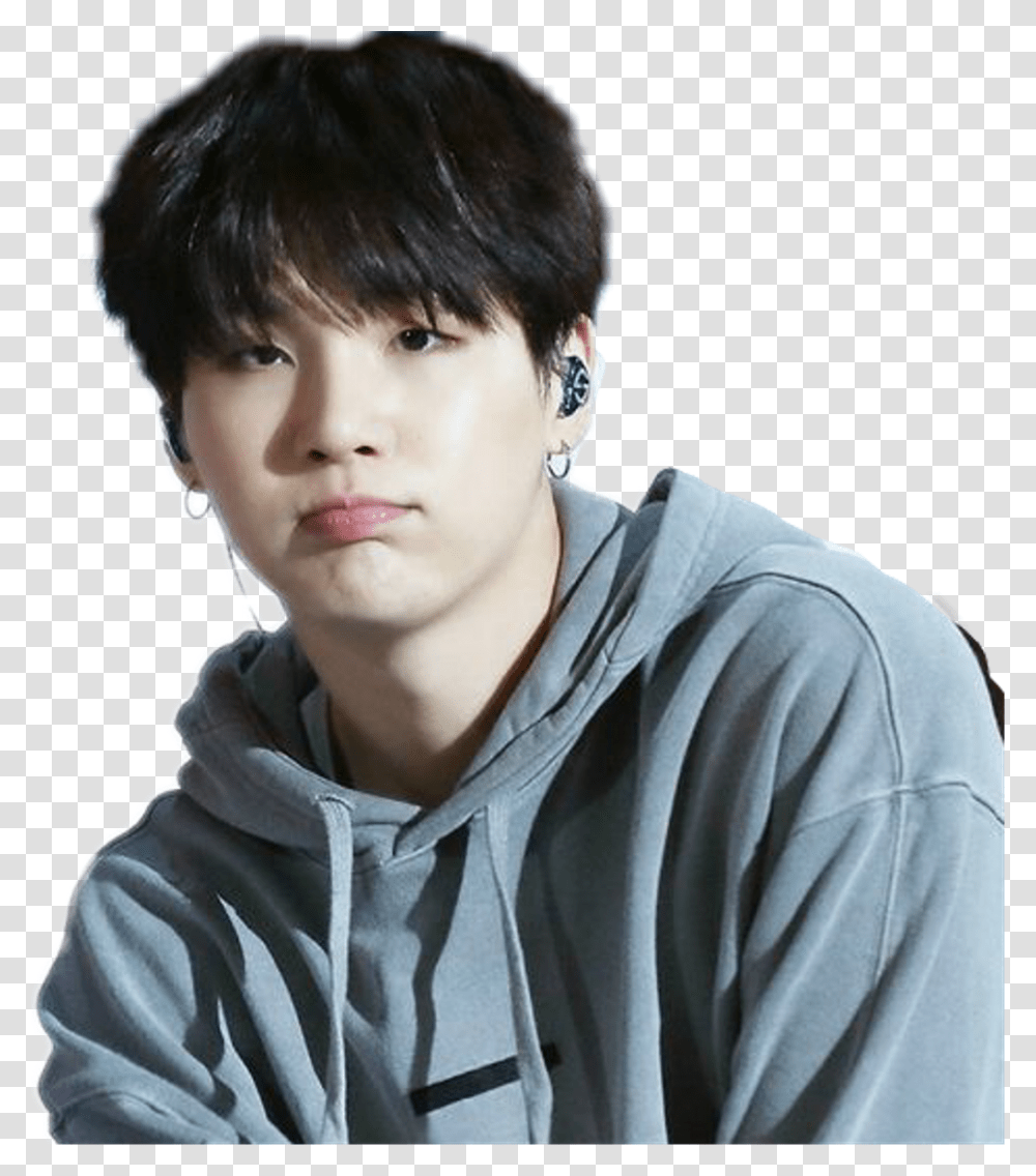 Yoongi In A Sweatshirt, Person, Human, Boy Transparent Png