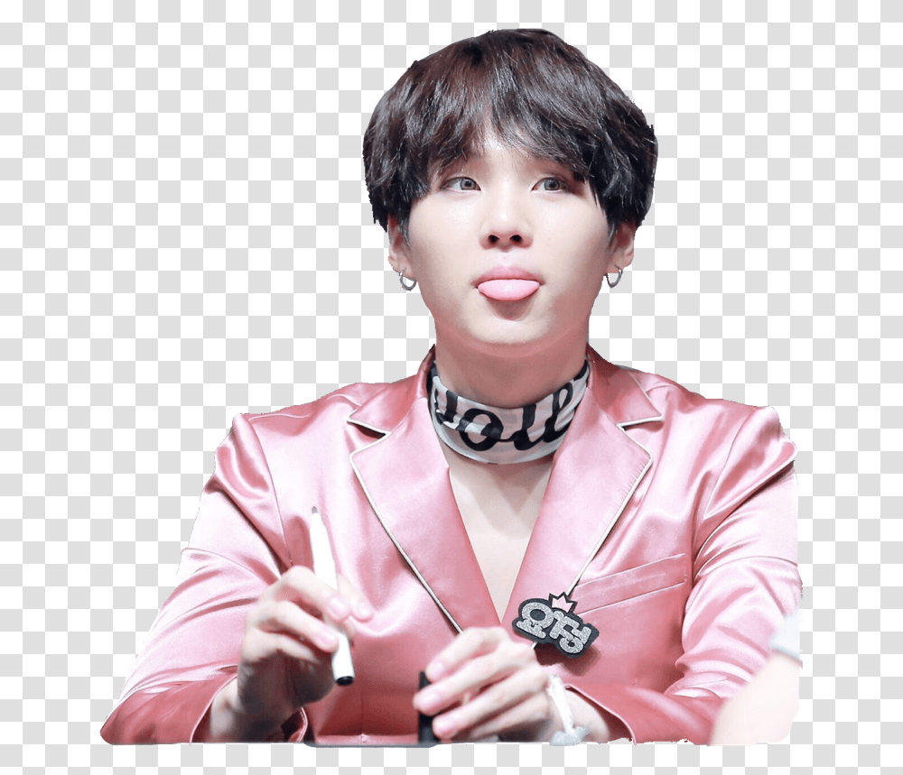 Yoongi Pngslike Or Reblog If Saved Or Use Suga Being A Cat, Person, Necklace, Accessories Transparent Png