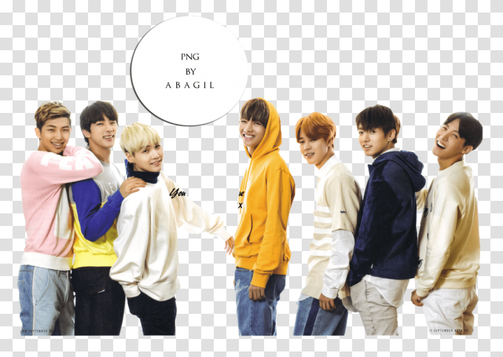 Yoongi With Other Members, Person, Sleeve, Long Sleeve Transparent Png