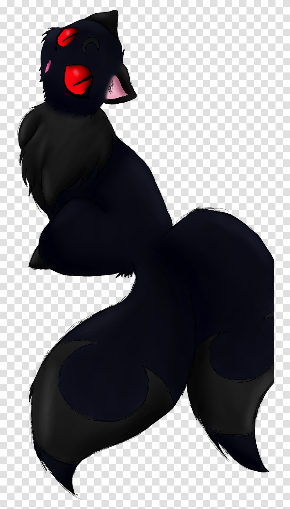 Yoru The Demon Cat By Inuzukajess Black And Red Anime Cat, Apparel, Person, Human Transparent Png