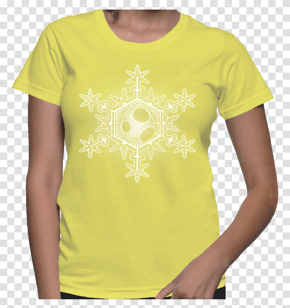 Yoshi Egg Snowflake T Shirt Shirt, Apparel, T-Shirt, Person Transparent Png