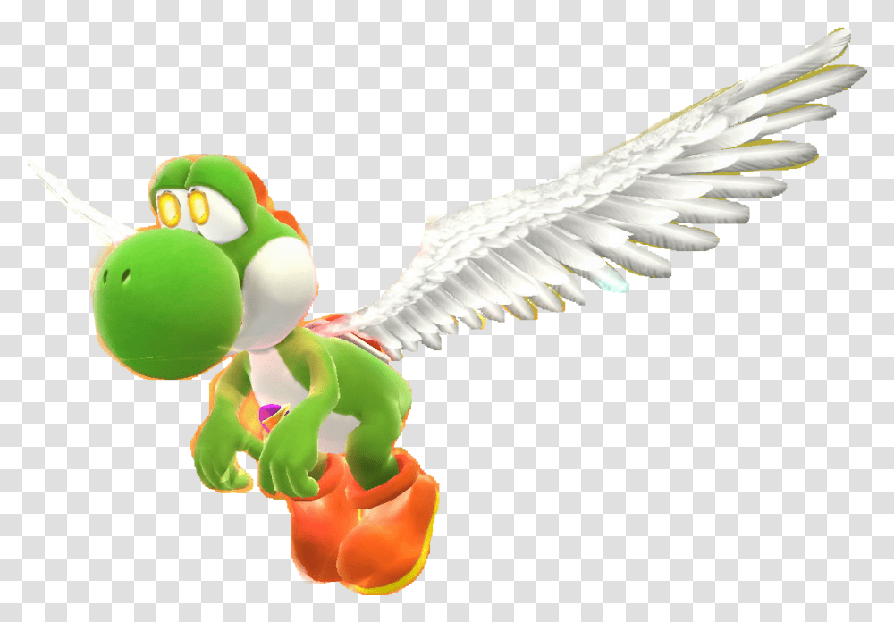Yoshi Fairy Of The Dragon Flame Yoshi With Wings, Bird, Animal, Art, Super Mario Transparent Png