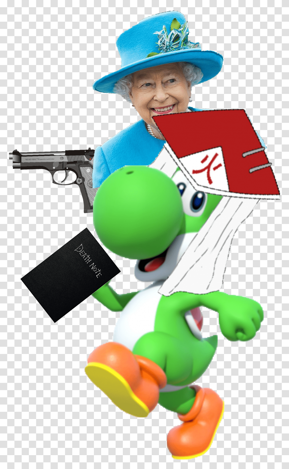 Yoshikage Kira With His Killer Queen Yoshi, Person, Weapon, Sport, Paintball Transparent Png