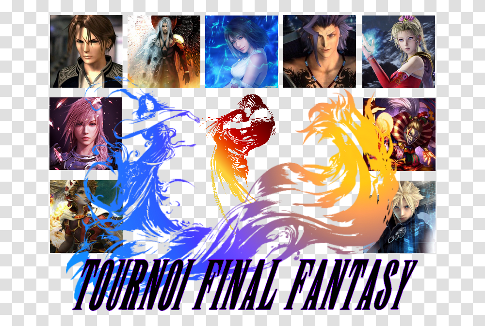 Yoshitaka Amano Final Fantasy Logo, Person, Human, Poster, Advertisement Transparent Png