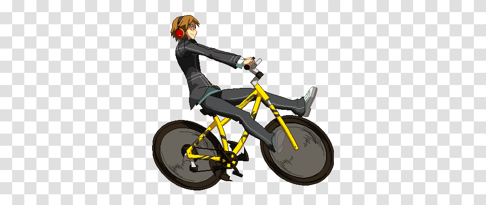 Yosuke Hanamura Persona Persona 4 Arena Yosuke Gif, Bicycle, Vehicle, Transportation, Bike Transparent Png