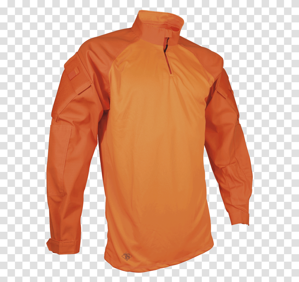 Yotam Gross Orange Combat T Shirt, Clothing, Apparel, Coat, Sleeve Transparent Png