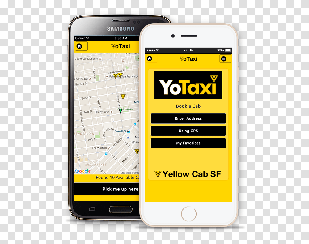Yotaxi Cab App On Phones Yo Taxi, Mobile Phone, Electronics, Cell Phone, GPS Transparent Png