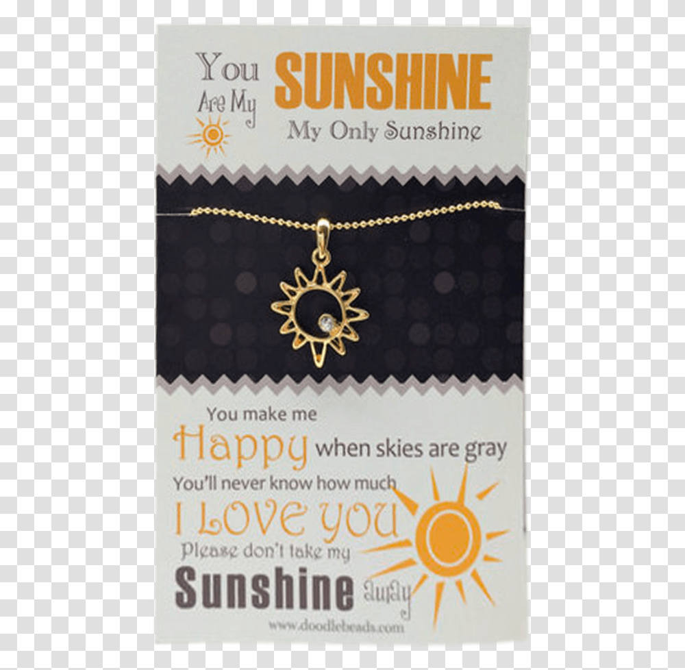 You Are My Sunshine Necklace Dot, Text, Pendant, Postage Stamp Transparent Png