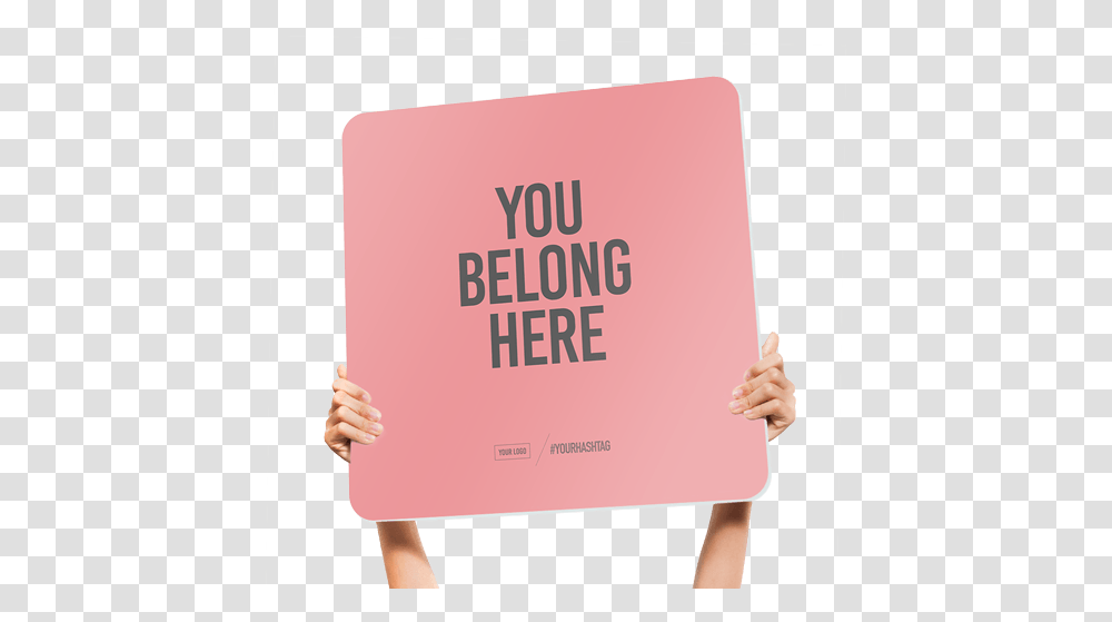 You Belong Here Sign, Reading, Female, Girl Transparent Png