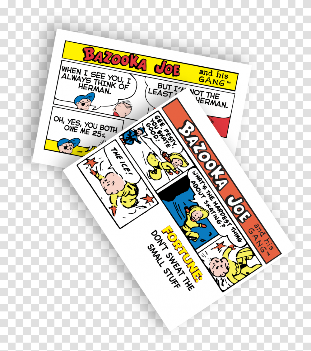You Can Buy A Bazooka Bubble Gum Pack That Looks Just Like Bazooka Joe Gum Wrapper, Advertisement, Poster, Flyer, Paper Transparent Png