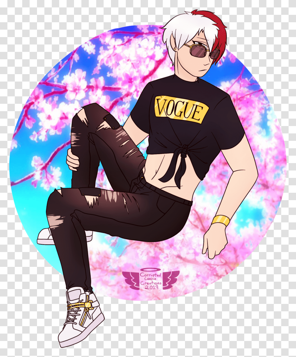 You Cant Tell Me Shouto I Hate My Dad Todoroki Wouldnt Illustration, Person, Pants, Outdoors Transparent Png